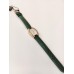 VINTAGE Lanvin γυναικείο ρολόι με επίχρυσο καντράν και πράσινο δερμάτινο λουράκι (VIN09)